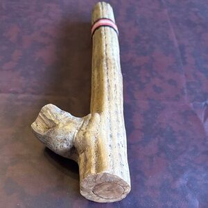 Natural cactus Rain Stick with Black and orange Accents